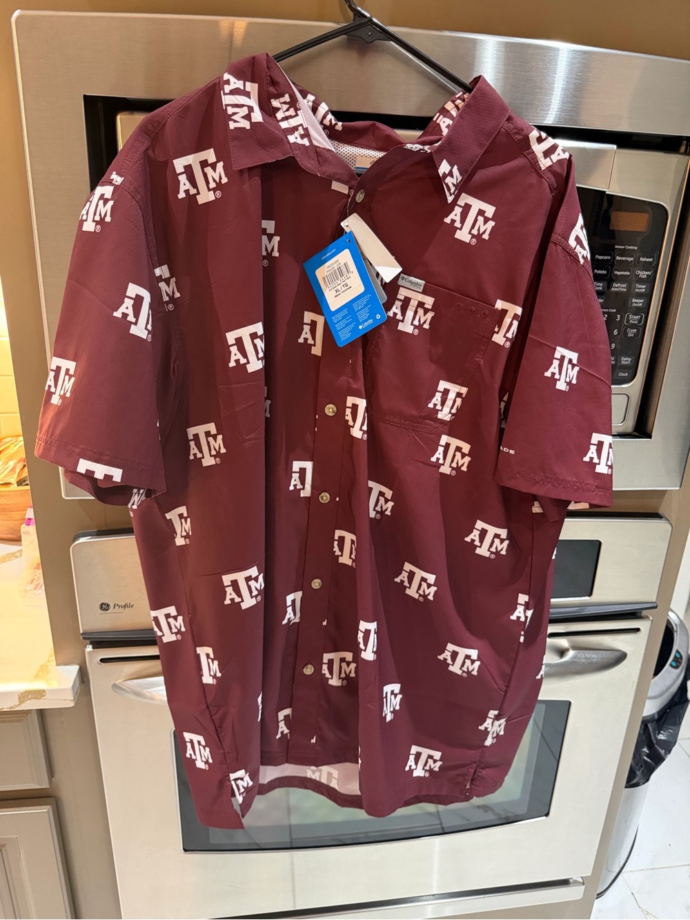 Columbia Maroon Texas A&M Short-Sleeve Button-Down Shirt